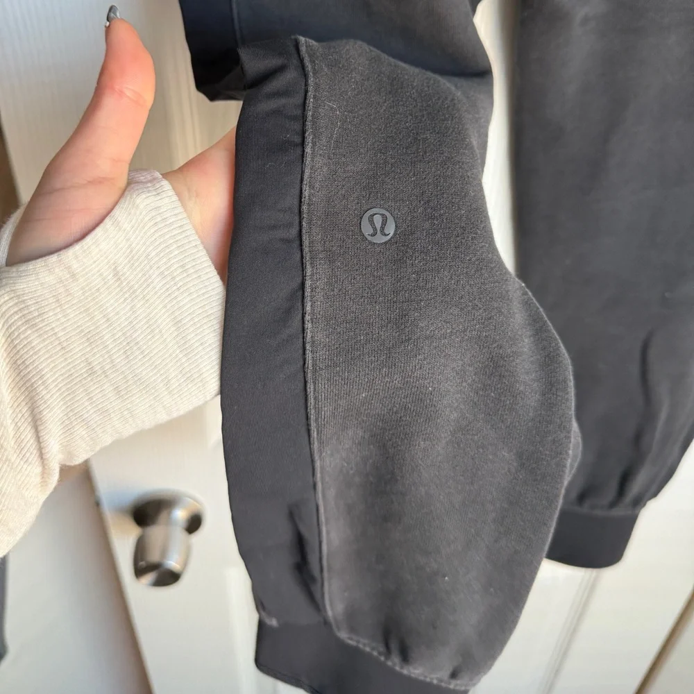 LULULEMON Black Scuba Joggers Get Going Jogger Pants 28.5” Cotton W5A5GS Sz 6